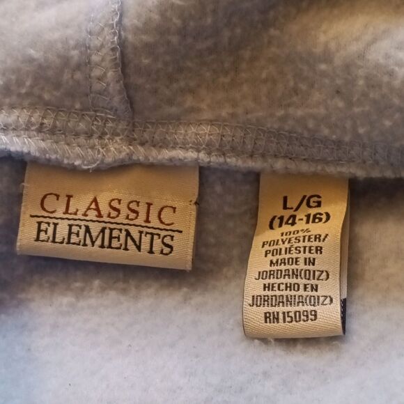 Classic Elements Baby Blue Hooded Sherpa Full Zip Jacket Sz L - Picture 3 of 4